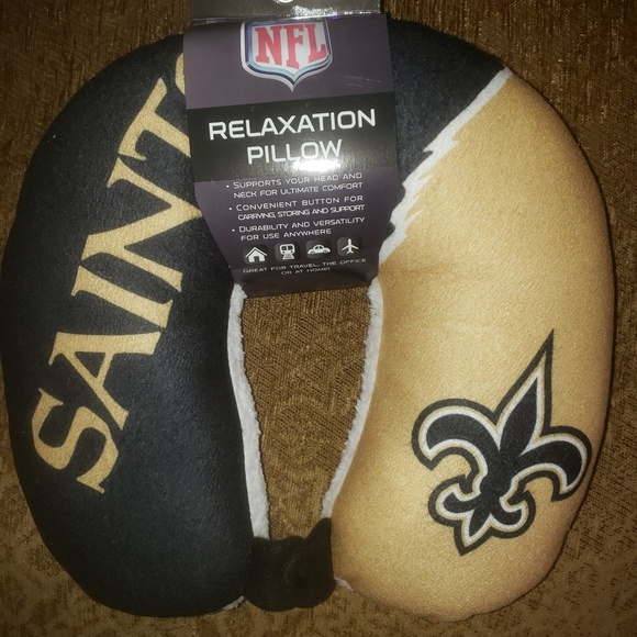 AUTHENTIC NFL New Orleans Saints Travel Pillow - Picture 7 of 8